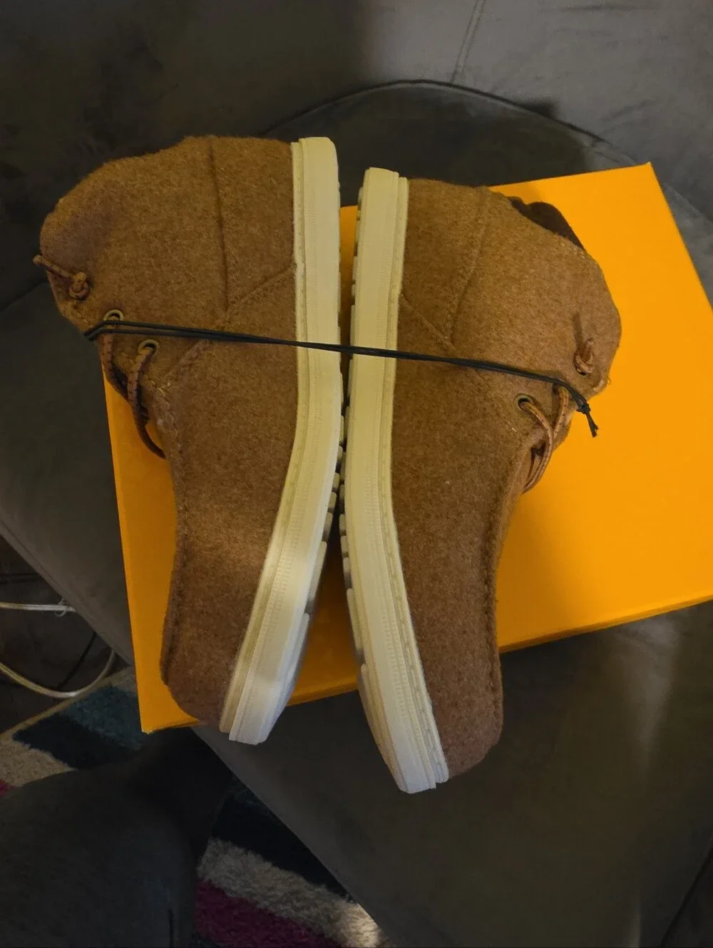 NIB Falls Creek Boys Size 3 Wayne Brown Faux Wool Lined Easy On Boots